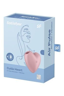 Вакуумний стимулятор-серце з вібрацією Satisfyer Cutie Heart Light Red SO6286 фото