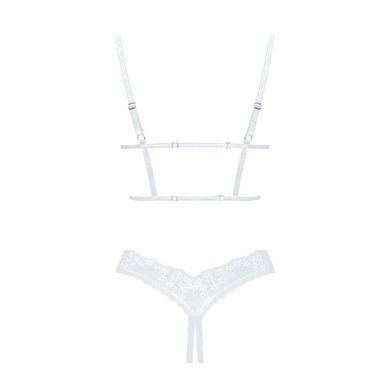 Эротический комплект Obsessive Heavenlly 2-pcs cupless set XL/2XL, открытая грудь, с доступом SO8177 фото
