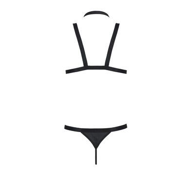 Комплект чоловічої білизни зі стреп Passion 039 SET ANDREW XXL/XXXL Black, стринги, шлейки SO7590 фото