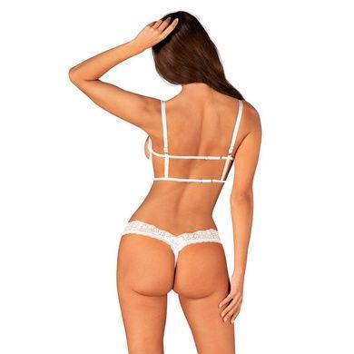Эротический комплект Obsessive Heavenlly 2-pcs cupless set XL/2XL, открытая грудь, с доступом SO8177 фото