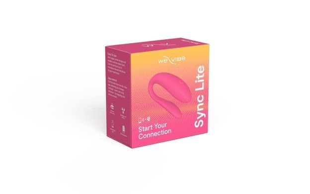 Смарт-вібратор для пар We-Vibe Sync Lite Pink, 10 віброрежимів, можна поєднувати з проникним сексом SO8766 фото