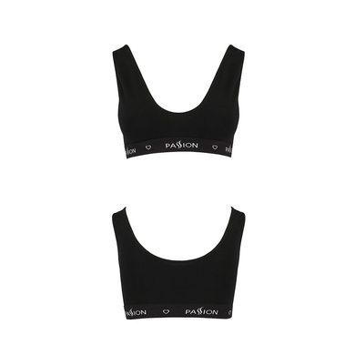 Спортивний топ з широкою гумкою Passion PS004 TOP M, black SO4220 фото