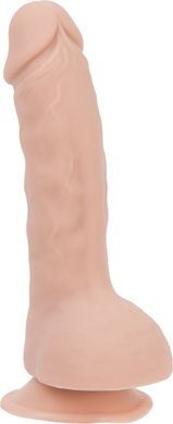 Вигнутий фалоімітатор на присосці ADDICTION &mdash; BRAD 7,5&Prime; Dildo With Balls, Beige SO5584 фото