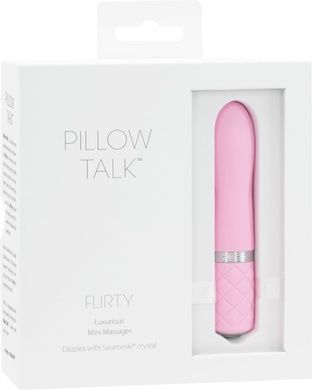Роскошный вибратор PILLOW TALK - Flirty Pink с кристаллом Сваровски, гибкая головка SO2725 фото