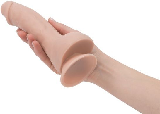 Вигнутий фалоімітатор на присосці ADDICTION &mdash; BRAD 7,5&Prime; Dildo With Balls, Beige SO5584 фото