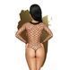 Боди Penthouse Scandalous XL Black, крупная сетка, высокий воротник, длинные рукава SO6456 фото 2