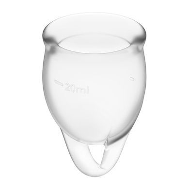Набор менструальных чаш Satisfyer Feel Confident (Transparent), 15мл и 20мл, мешочек для хранения SO7791 фото