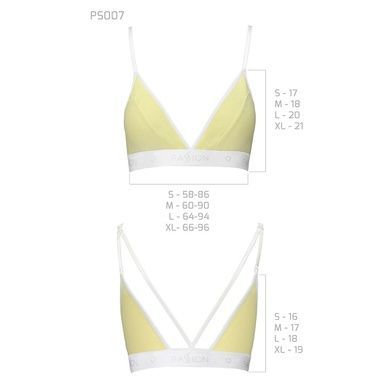 Спортивный топ с двойными бретелями Passion PS007 TOP S, yellow SO4277 фото
