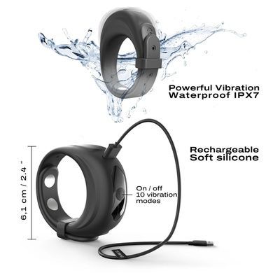 Эрекционное виброкольцо Dorcel Fit Vibe Ring, регулируемый диаметр 4&ndash;5,7 см, 10 режимов SO9868 фото