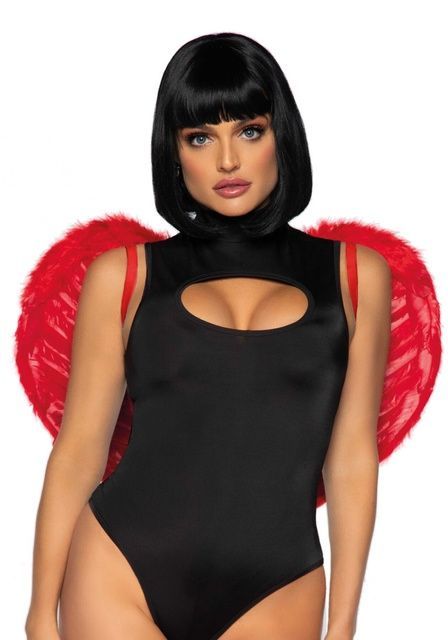(SALE) Крылья дьяволицы Leg Avenue devil wings Red, настоящие перья SO7946 фото
