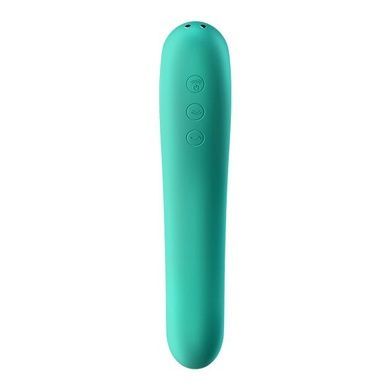 Вакуумный стимулятор с вибрацией Satisfyer Dual Kiss Green SO6116 фото