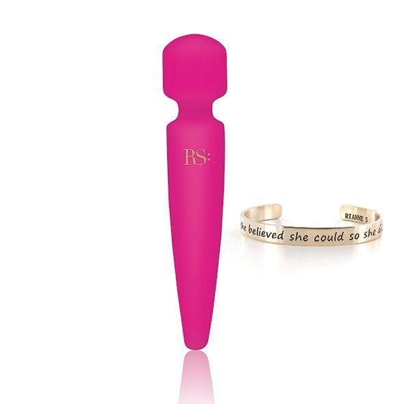Вибромассажер Rianne S: Bella Mini Wand Rose, 10 режимов, медицинский силикон, подарочная упаковка SO3868 фото