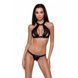 Комплект белья Passion Exclusive MIRAJANE SET S/M, black, поддерживающий лиф-топ и трусики PS26402 фото 1