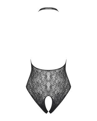 Бодістокінг з ефектом шнурівки Obsessive B113 teddy S/M/L відкрита спина, халтер, з доступом SO7203 фото