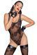 Боди Noir Handmade F242 Tulle body with patterned flock embroidery, XL SX0154 фото 1