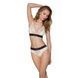 Еластичний топ з мереживом Passion PS001 TOP M, ecru SO4180 фото 2