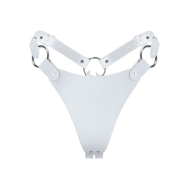 Трусики з натуральної шкіри Feral Feelings - String Bikini White SO9424 фото